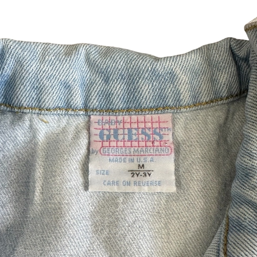 GUESS by Georges Marciano Kids Denim Jacket – Size 2Y–3Y (Made in USA) VINTAGE - Picture 8 of 8